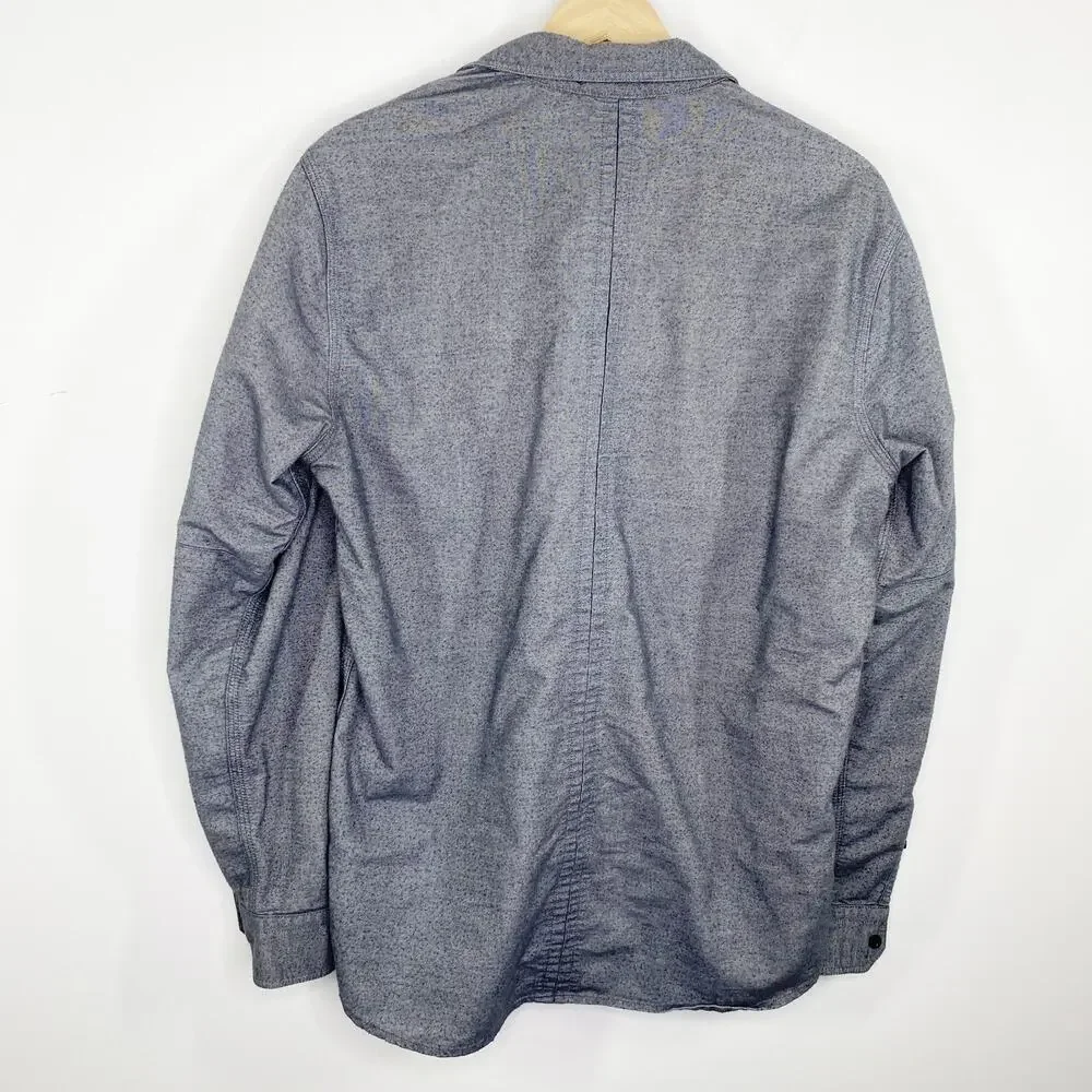 Levi's Blue Grey Button Front Long Sleeve Over Shirt Men's Size‎ Medium M